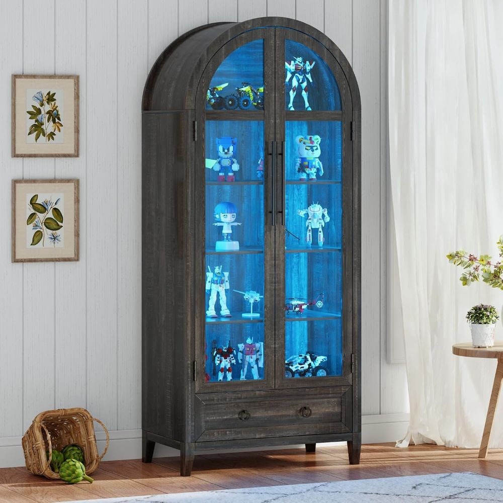 Glass Cabinet Display - Armário Expositor de Vidro Arqueado 73