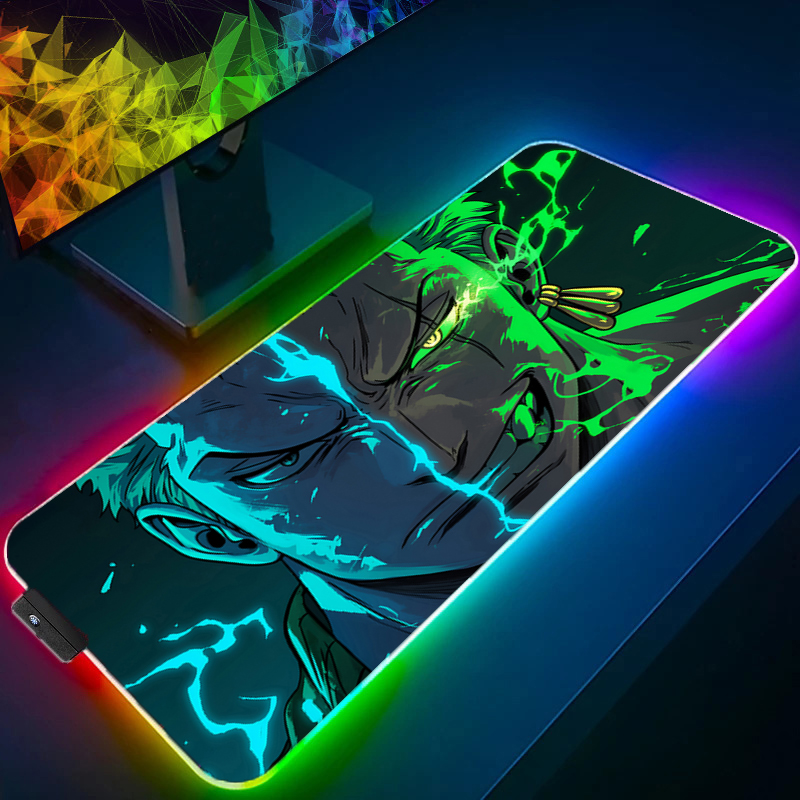Arcade No - Uma peça zoro mouse pad rgb