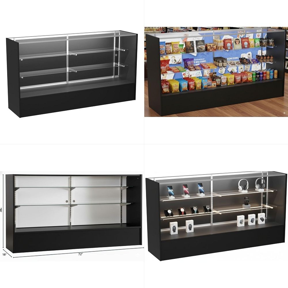 Glass Cabinet Display - Vitrine de Visão Total 72 com