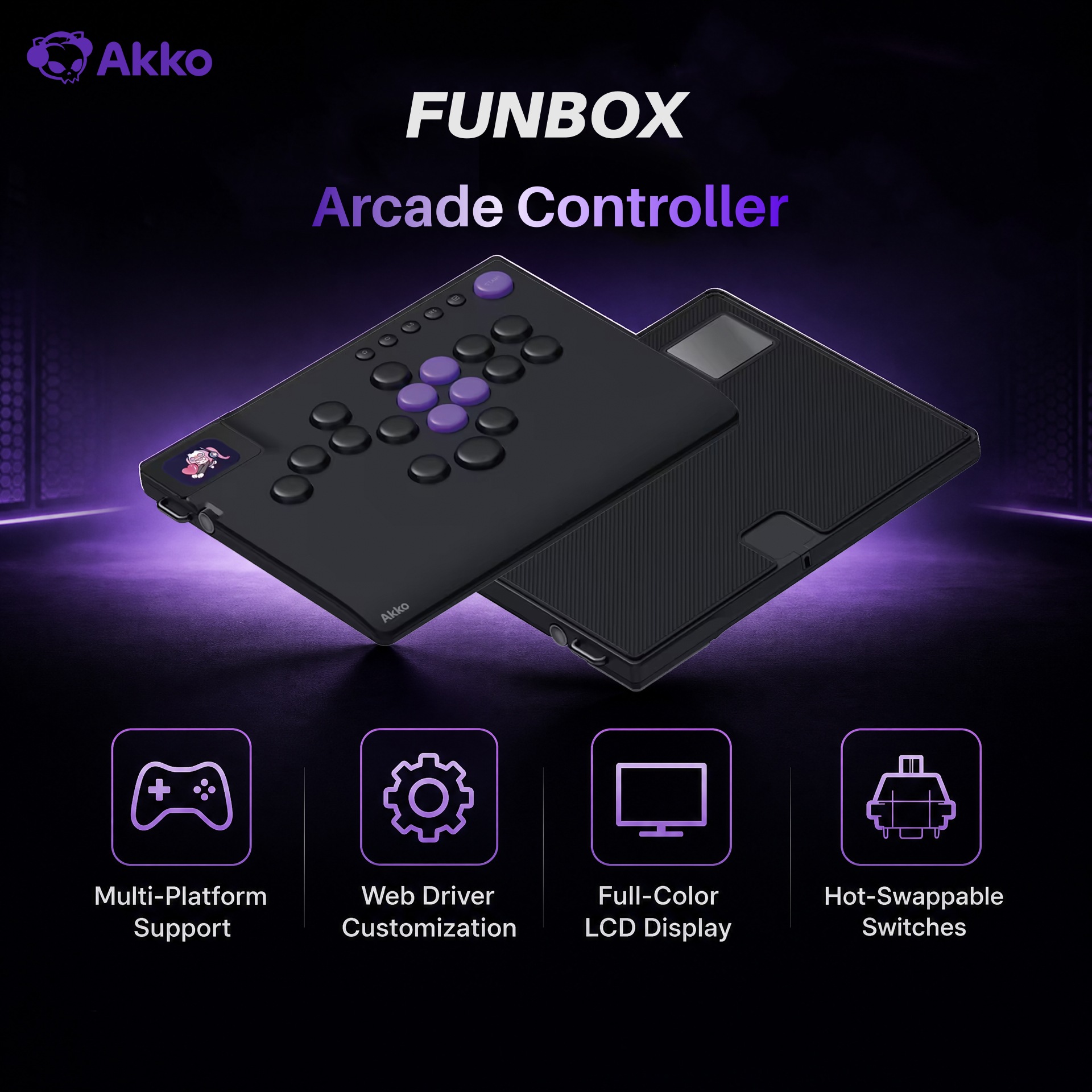 Arcade No - Controlador Akko FUNBOX Magnetic Leverless Hitbox