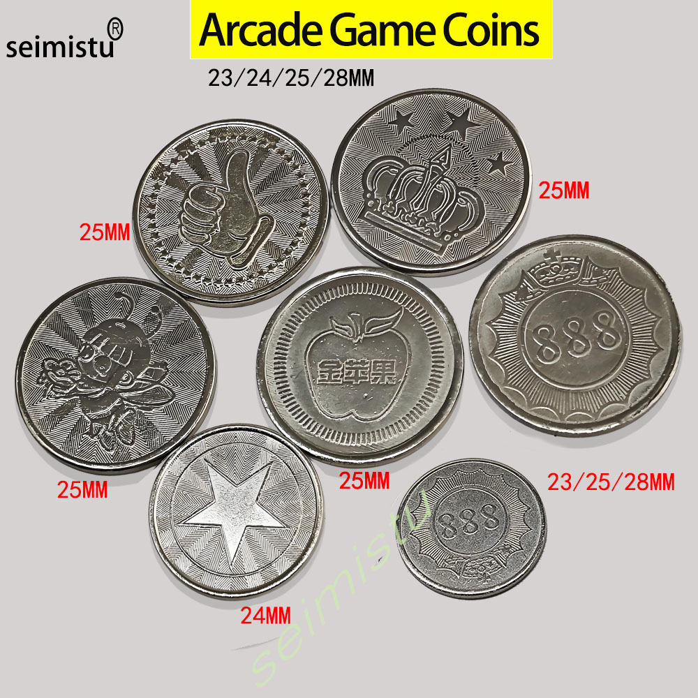 Arcade Games Vending - 100 peças de aço inoxidável 23/24/25mm