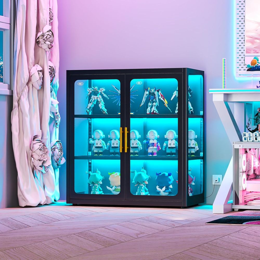 Glass Cabinet Display - Armário Expositor de Vidro Alto com