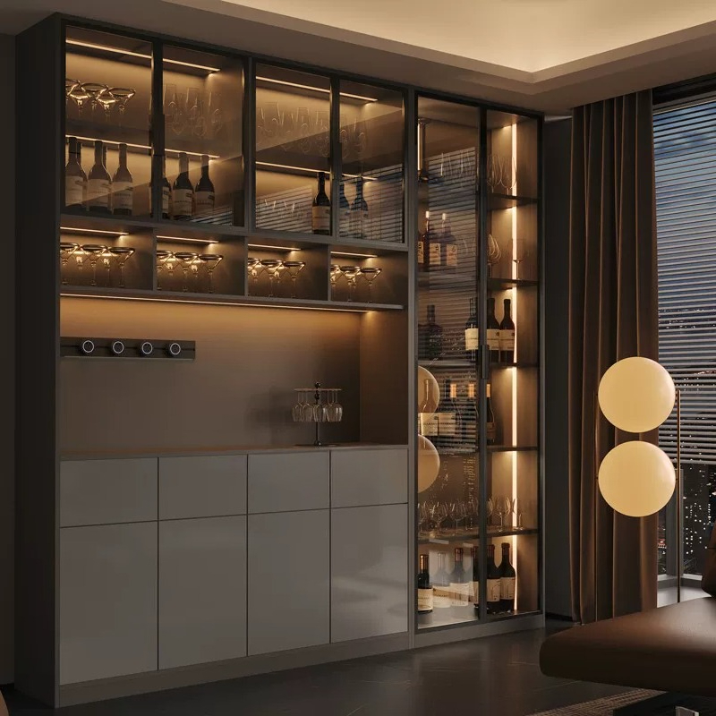 Armário de vinho italiano de l - Glass Cabinet Display avaliação e preço