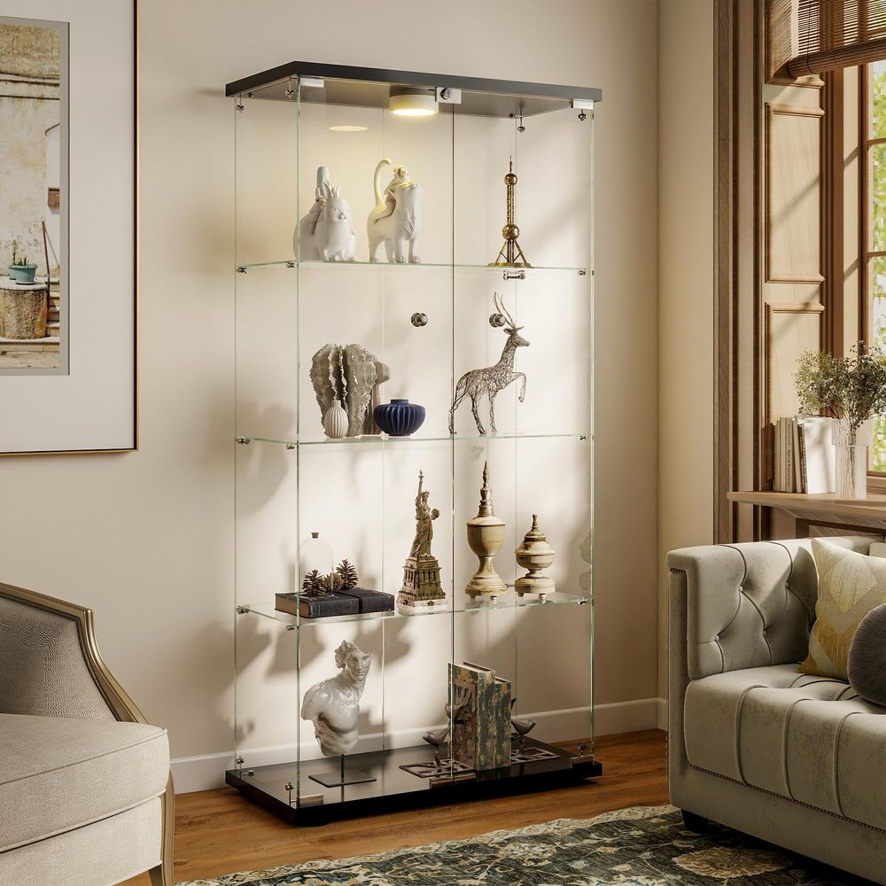 Armário Expositor com Luzes LE - Glass Cabinet Display avaliação e preço