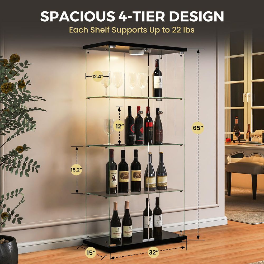 Armário Expositor com Luzes LE - Glass Cabinet Display avaliação e preço