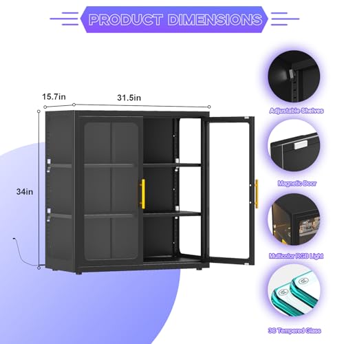 Armário Expositor com Portas d - Glass Cabinet Display avaliação e preço