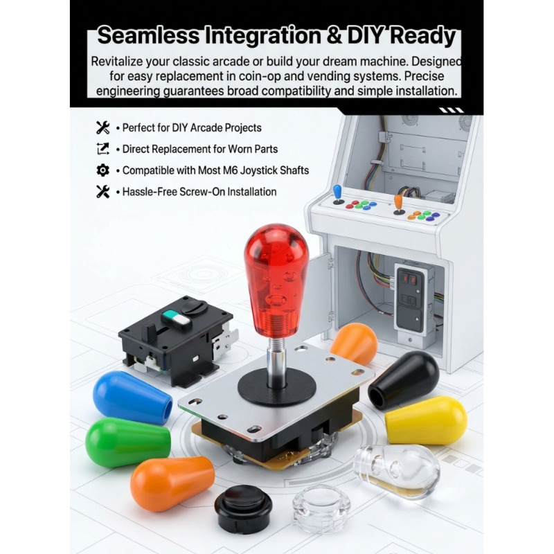 1 Peça M6 Joystick com Cabeça  - Joystick Arcade Parts avaliação e preço