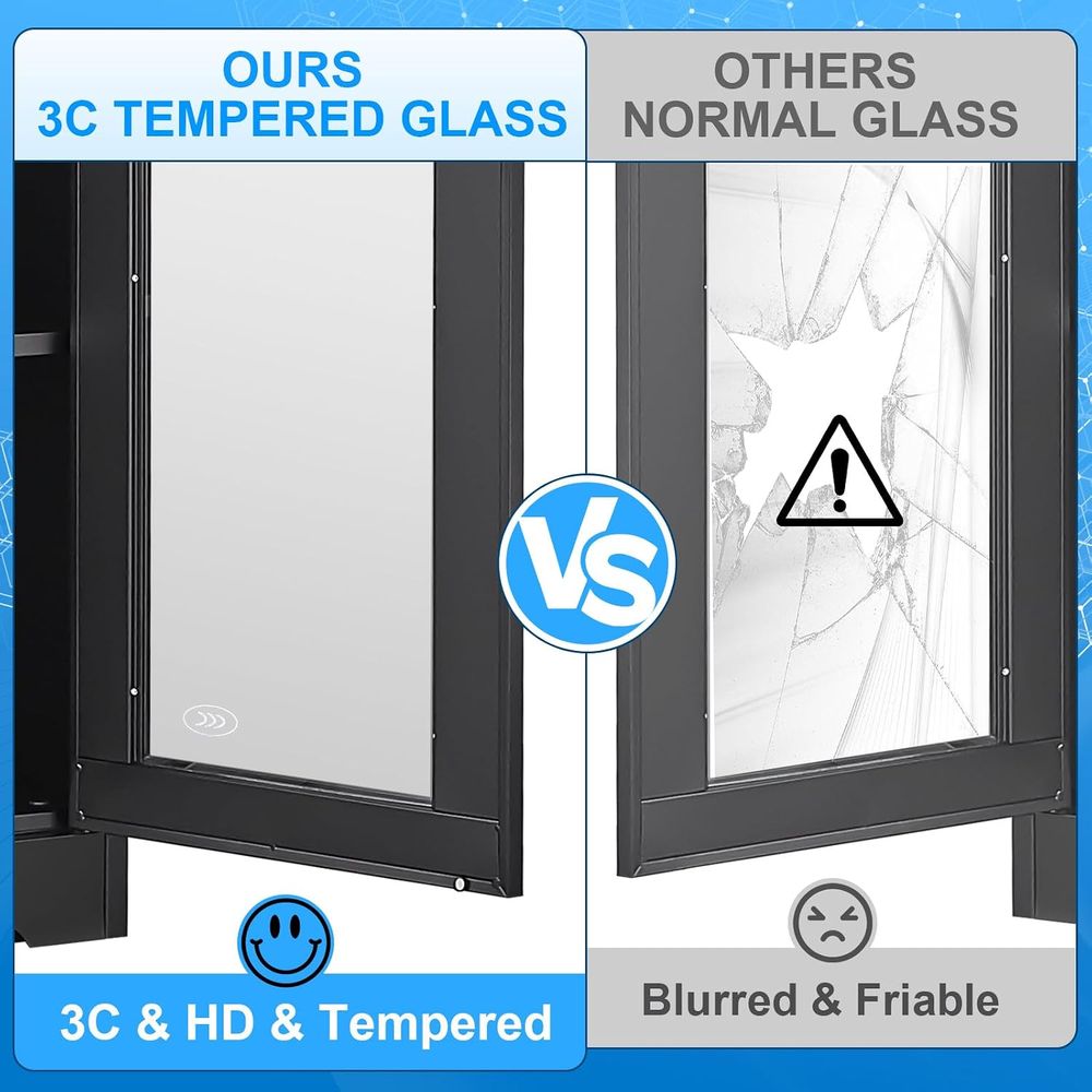 Armário Expositor de Vidro com - Glass Cabinet Display avaliação e preço