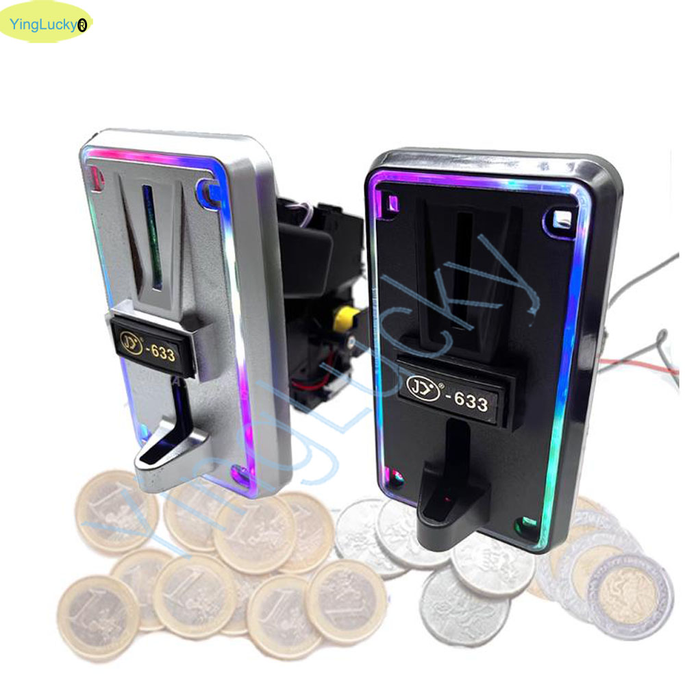 Colorido LED Multi Coin Accept - Arcade Games Vending avaliação e preço