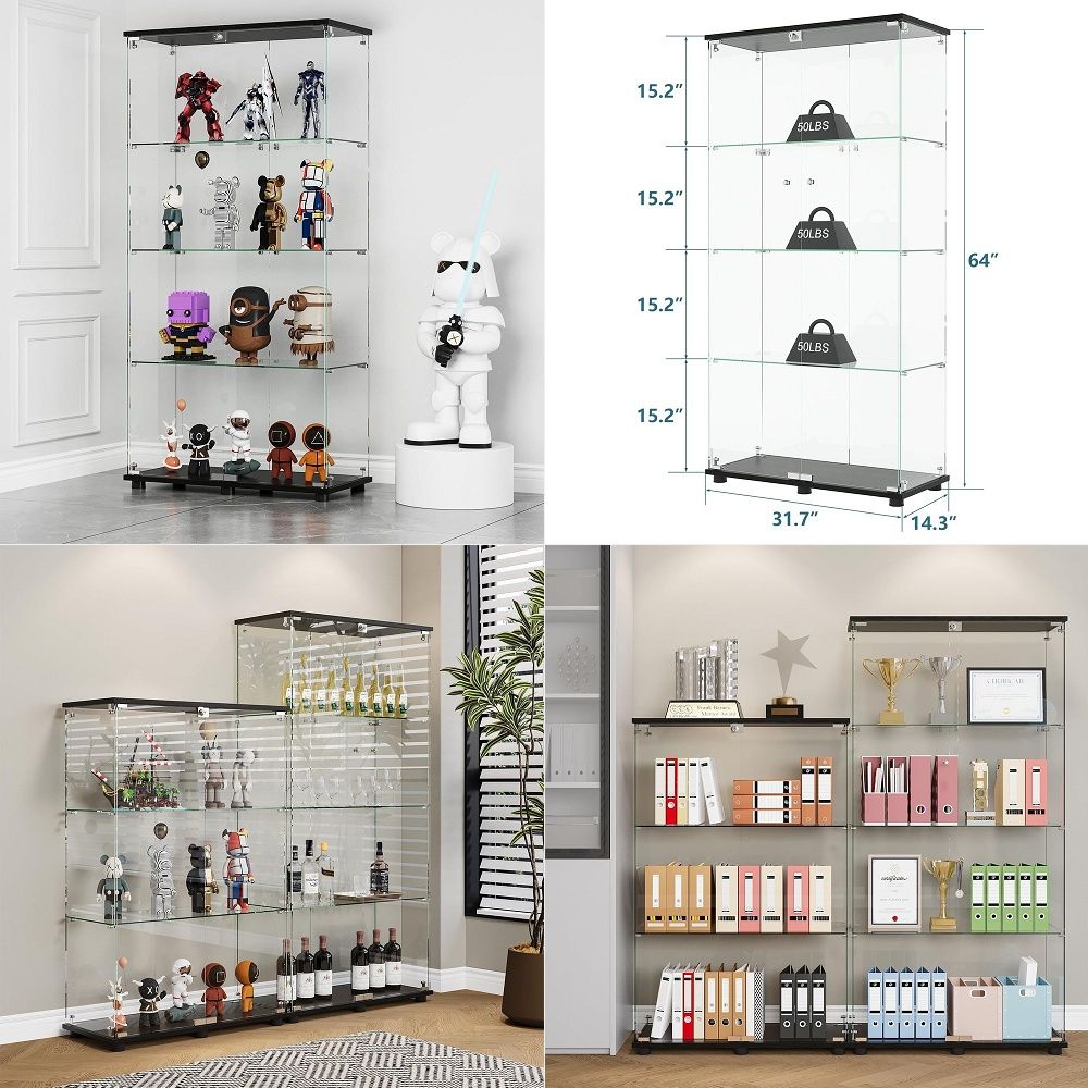 Armário Expositor com 4 Pratel - Glass Cabinet Display avaliação e preço