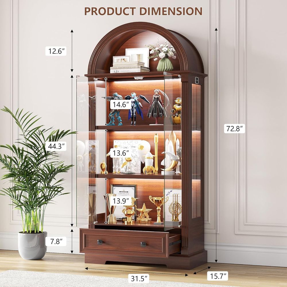 Armário Curio com Porta de Vid - Glass Cabinet Display avaliação e preço