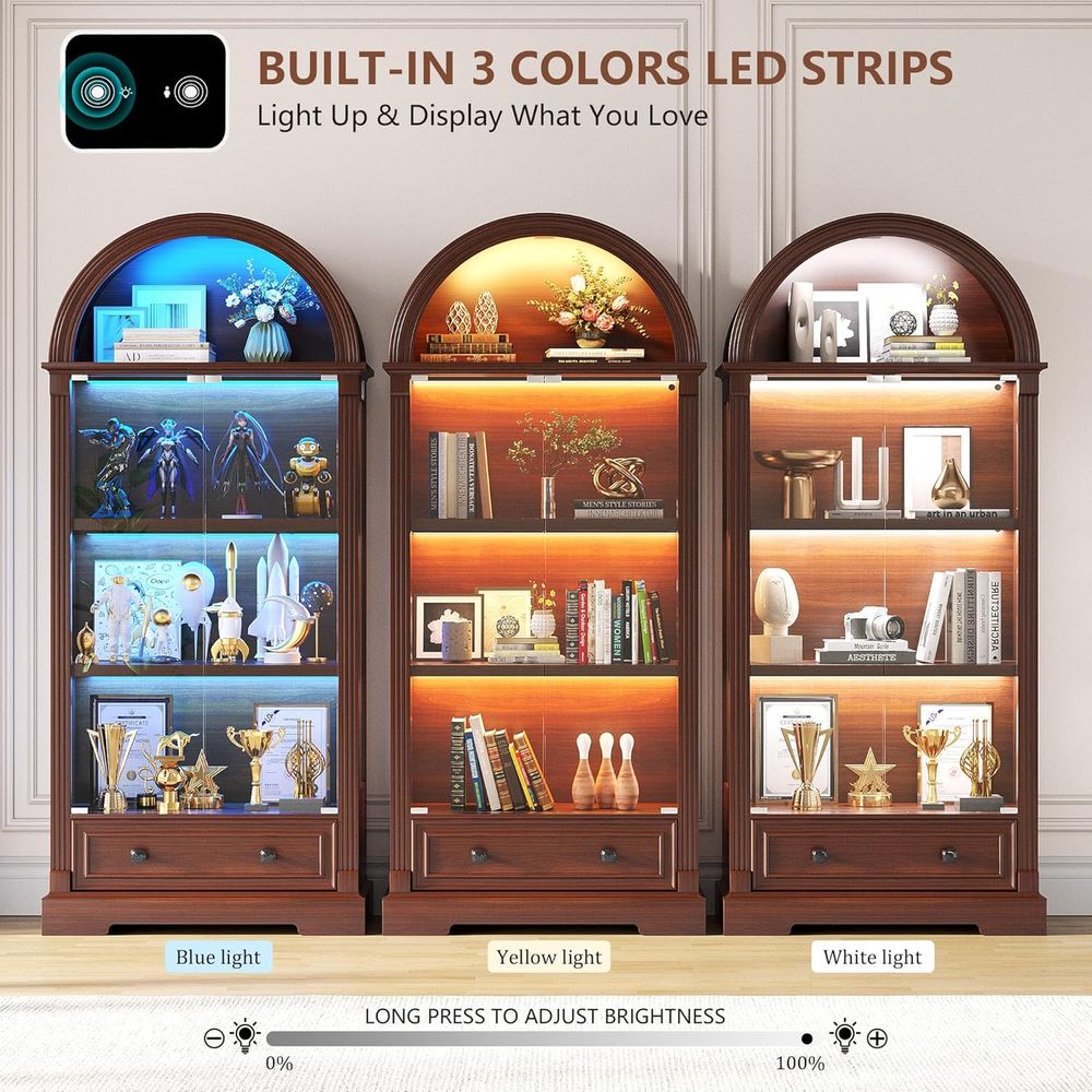 Armário Curio com Porta de Vid - Glass Cabinet Display avaliação e preço