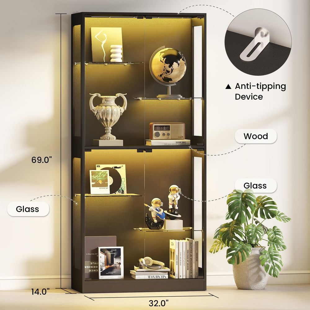 Armário Expositor com Portas d - Glass Cabinet Display avaliação e preço